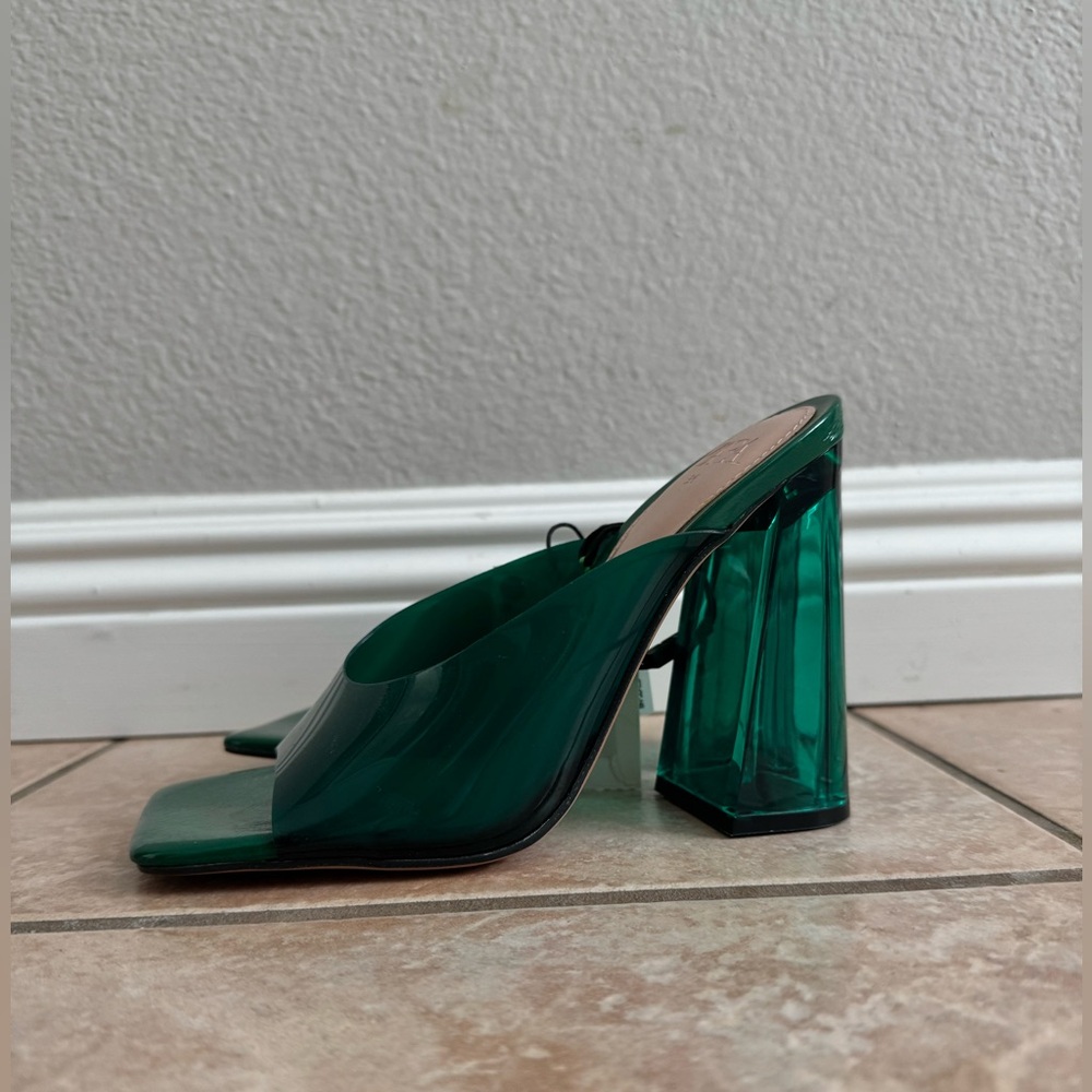 Zara Emerald Green Sandal Heels